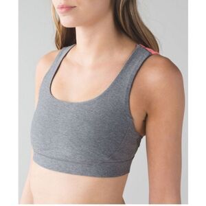 Lululemon Sz. 6 Energy Bra (Exhale) - Heathered Slate